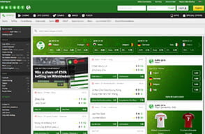 The Welcome Page for Unibet