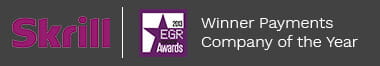 Skrill - Winner of the Payments-Company-of-the-Year award at the EGR B2B awards 2012 & 2013